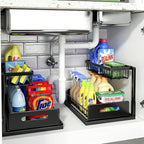 L-Shaped 2-Tier Pull-Out Under Sink Organizer